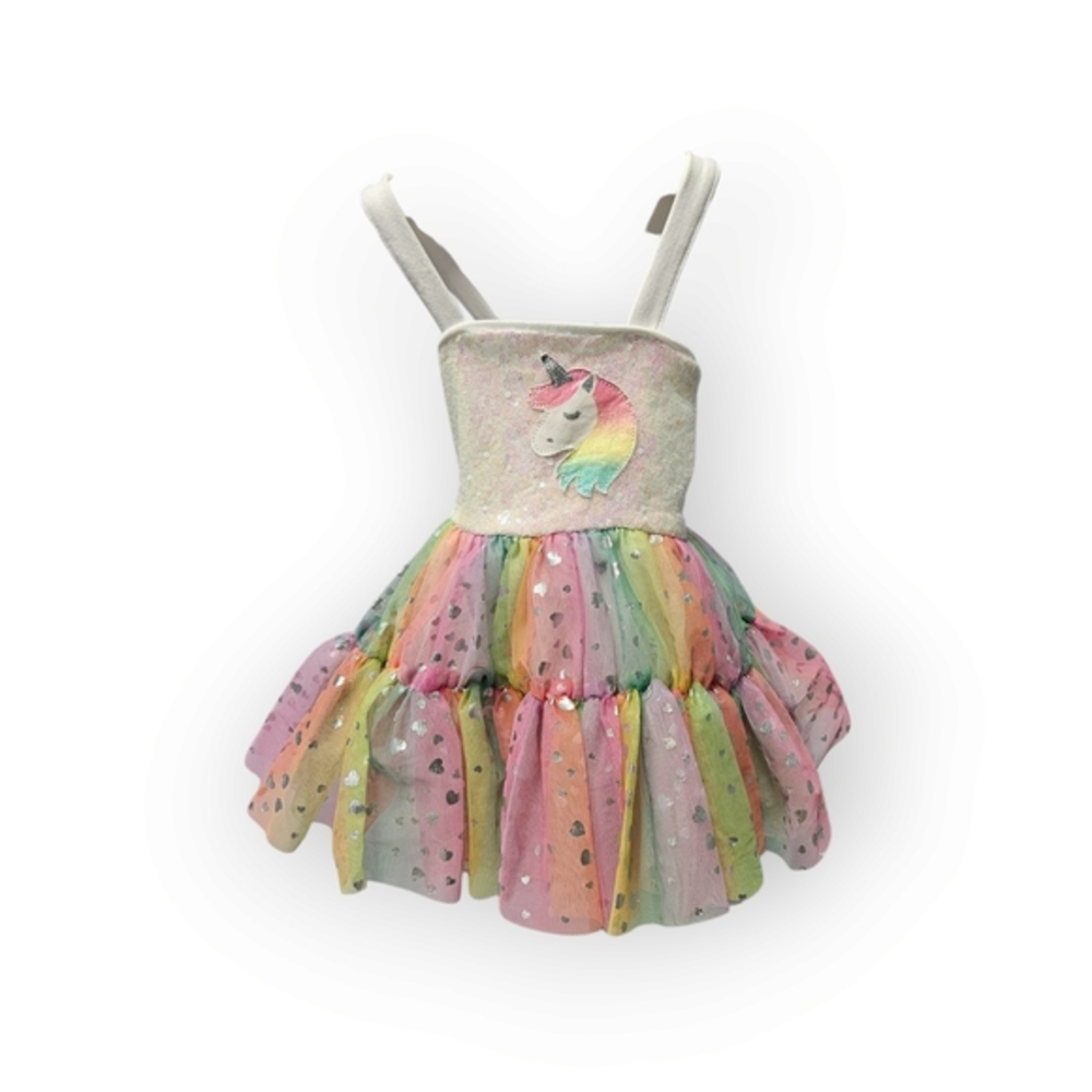 Toddler Rainbow Unicorn Tutu Dress - Size 24m
